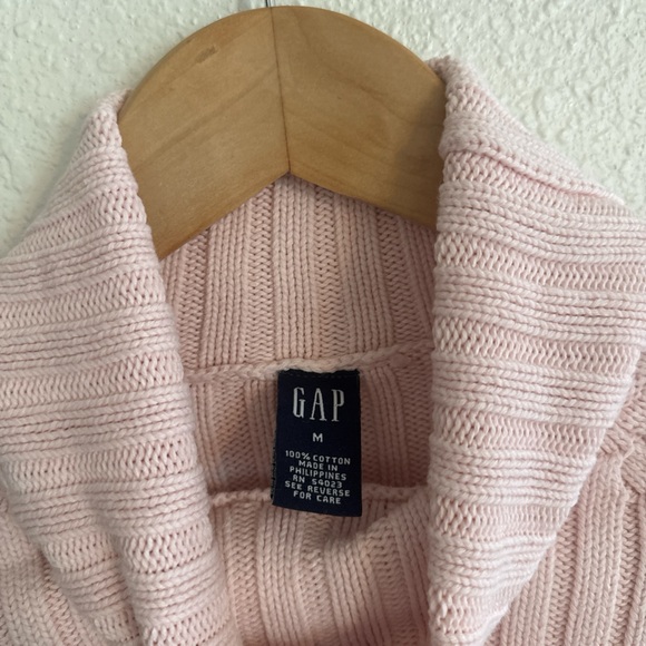 Y2K Gap Ribbed Turtleneck Sweater Coquette Feminine Preppy Vintage - Picture 4 of 6